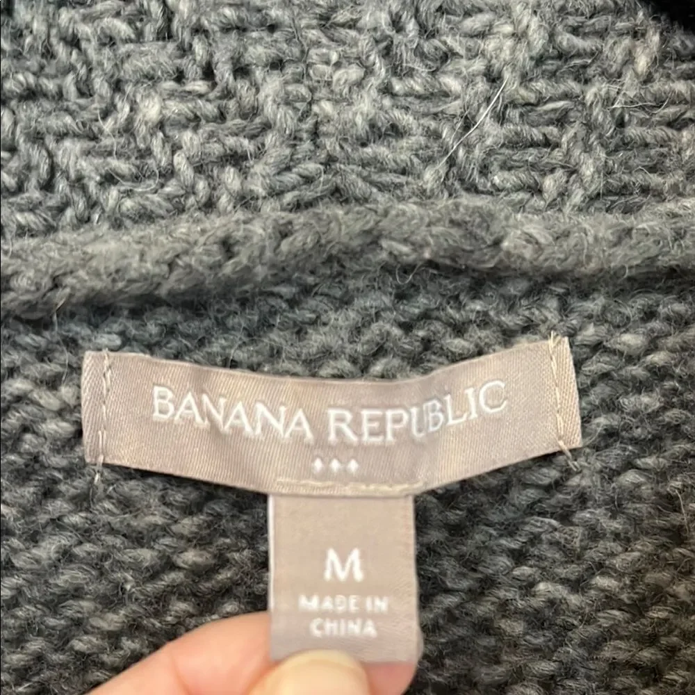 Cozy Gray Wool Open Front Cardigan